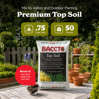 Michigan Peat 1550P Baccto Top Soil with Reed Sedge, & Sand, 50 Pounds (2 Pack)