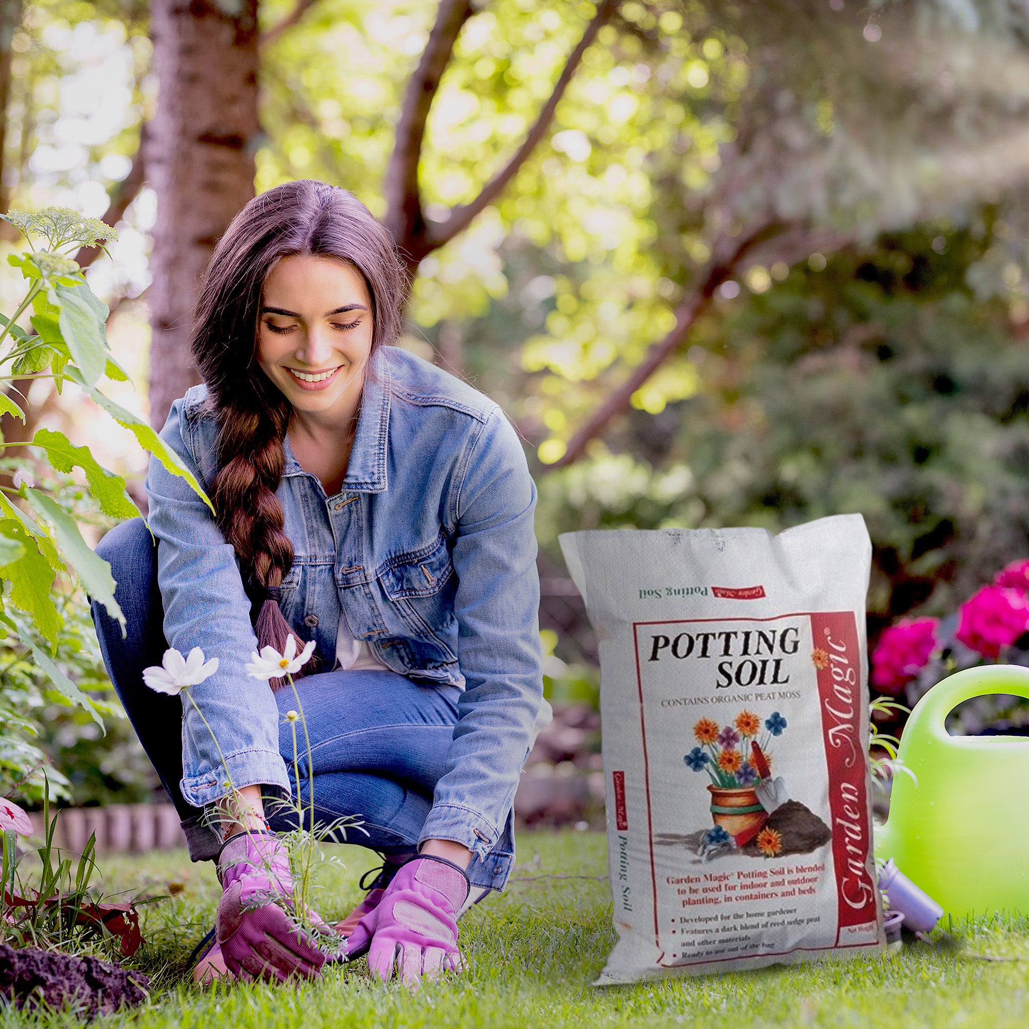 Michigan Peat 5720 Garden Magic Potting Soil Mix, 20 Pound Bag (10 Pack) - VMInnovations