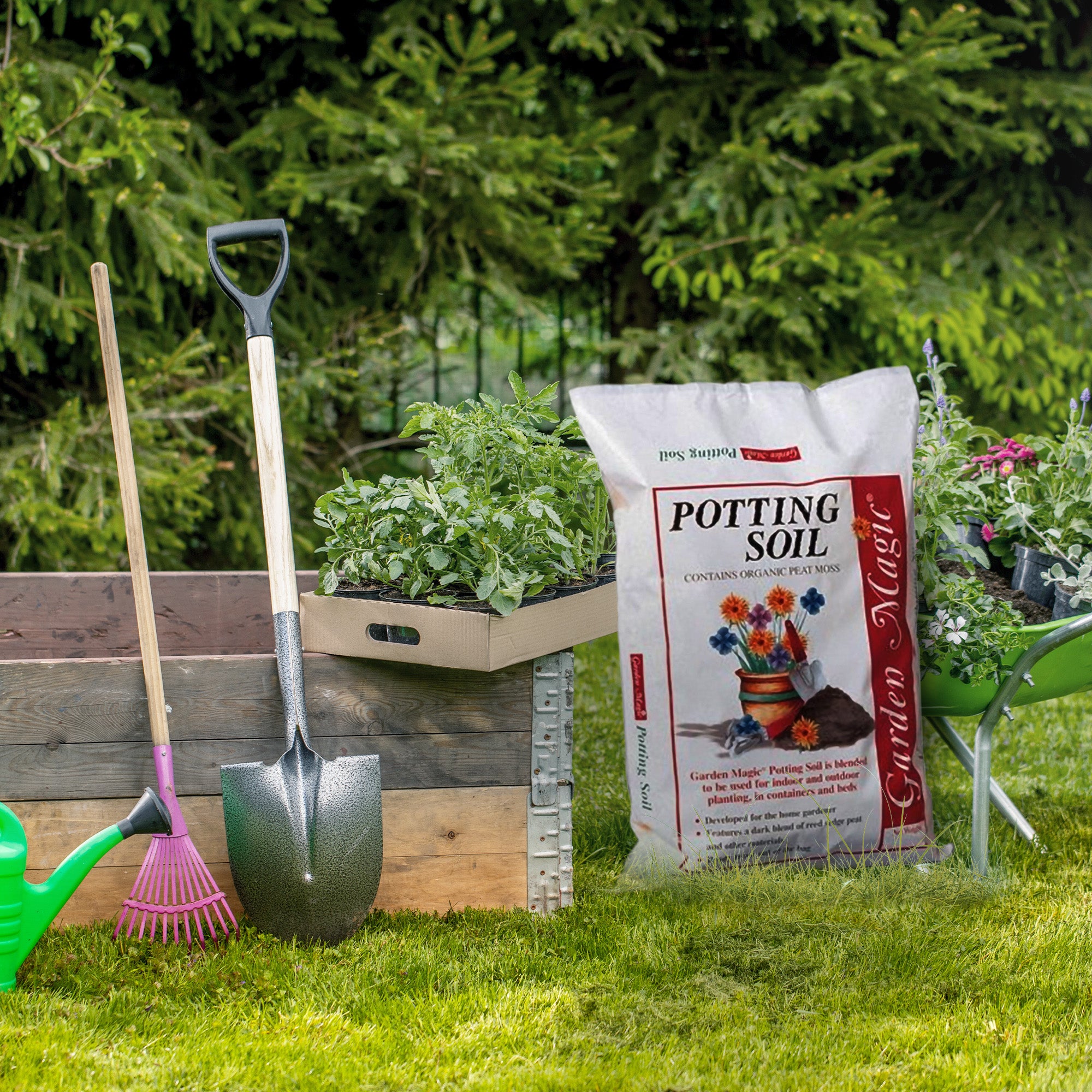 Michigan Peat 5720 Garden Magic Potting Soil Mix, 20 Pound Bag (6 Pack)