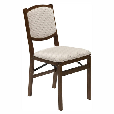 Stakmore Contemporary Upholstered Back Fruitwood Folding Dining Chair (2 Pack) - VMInnovations
