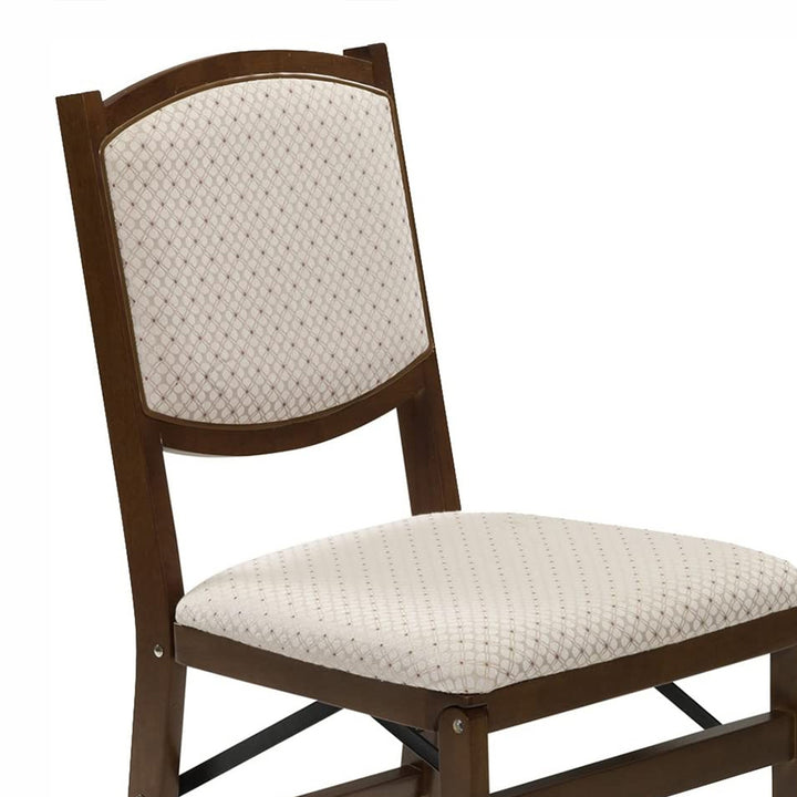 MECO Stakmore Contemporary Upholstered Fruitwood Folding Chair (2 Pack) (Used)