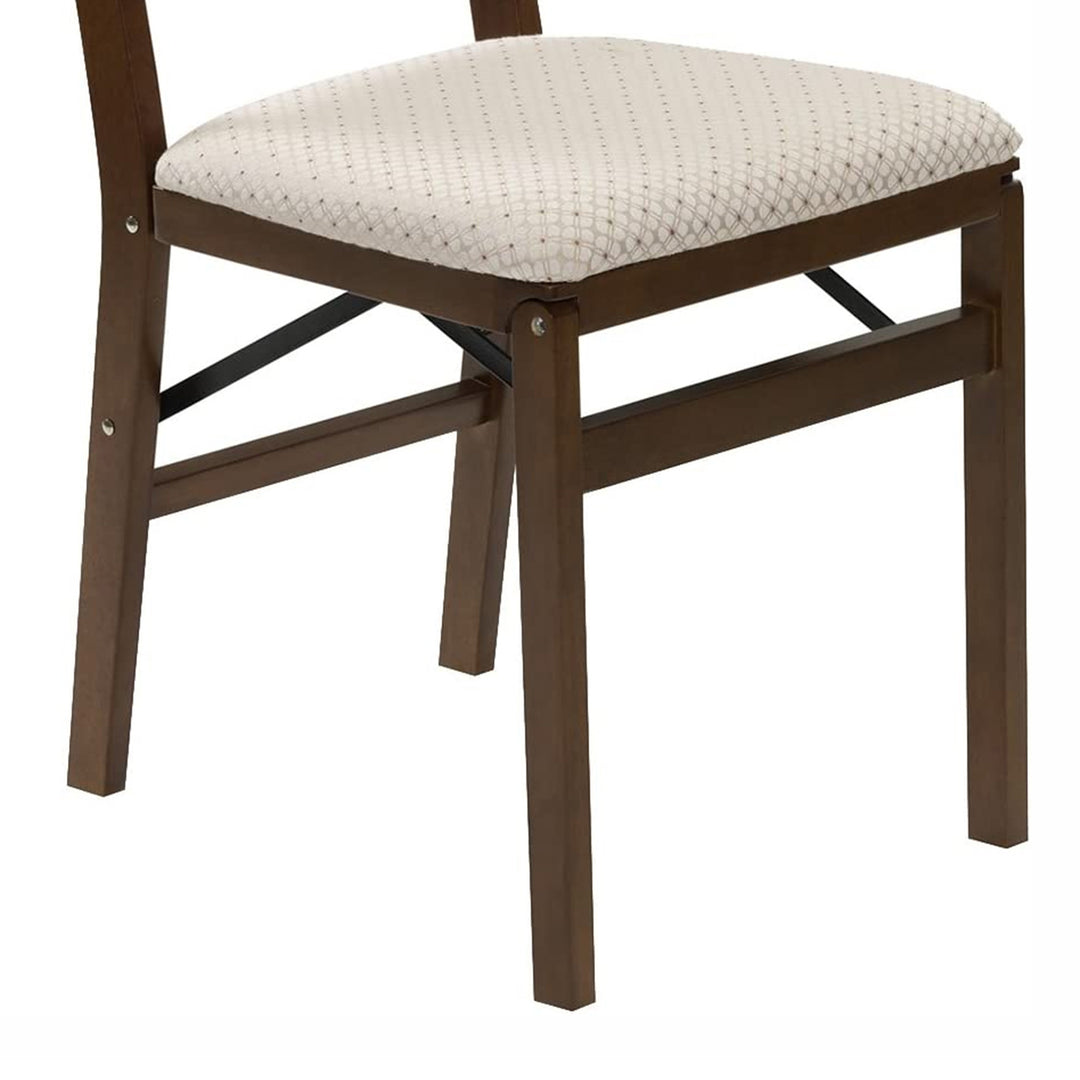 MECO Stakmore Contemporary Upholstered Fruitwood Folding Chair (2 Pack) (Used)