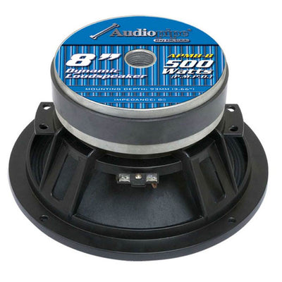 Audiopipe APMB-8-B 500 Watt 8" Low Mid Frequency Car Audio Loudspeakers (2 Pack)
