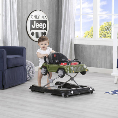 Jeep Classic Wrangler 3 in 1 Activity Baby Walker & Toy Car, Green (Open Box)