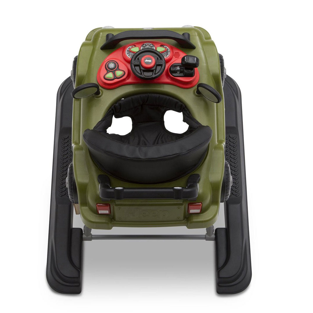 Jeep Classic Wrangler 3 in 1 Activity Baby Walker & Toy Car, Green (Open Box)