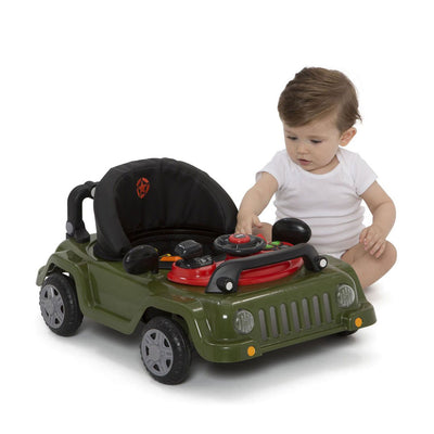 Jeep Classic Wrangler 3 in 1 Activity Baby Walker & Toy Car, Green (Open Box)