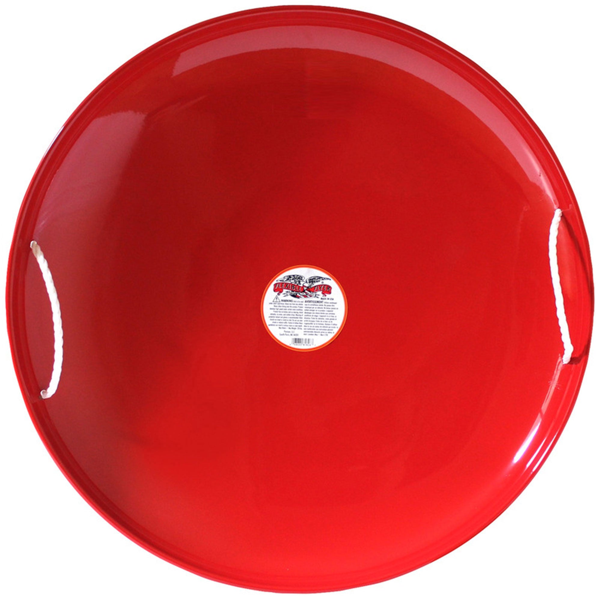 Flexible Flyer Steel Saucer 26" Winter Snow Sled for Kids/Adults, Red (Open Box) - VMInnovations