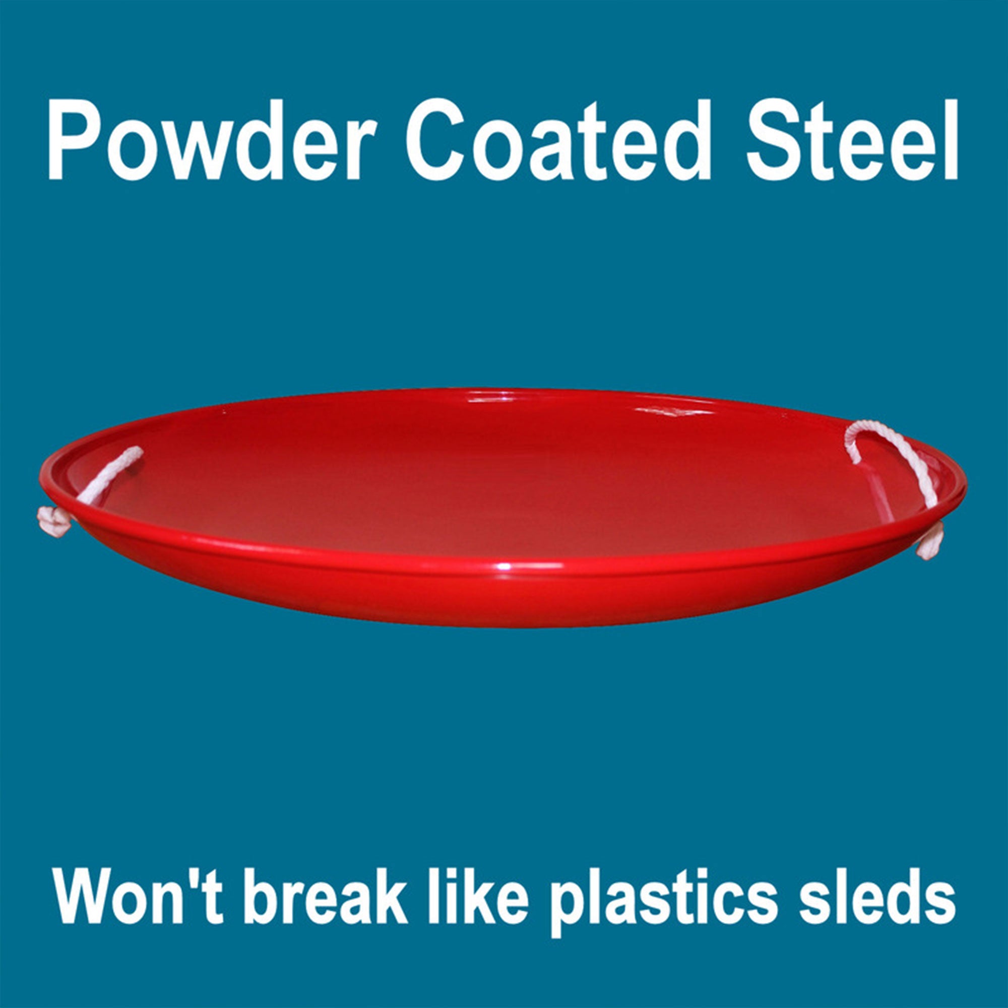 Flexible Flyer Steel Saucer 26" Winter Snow Sled for Kids/Adults, Red (Open Box) - VMInnovations