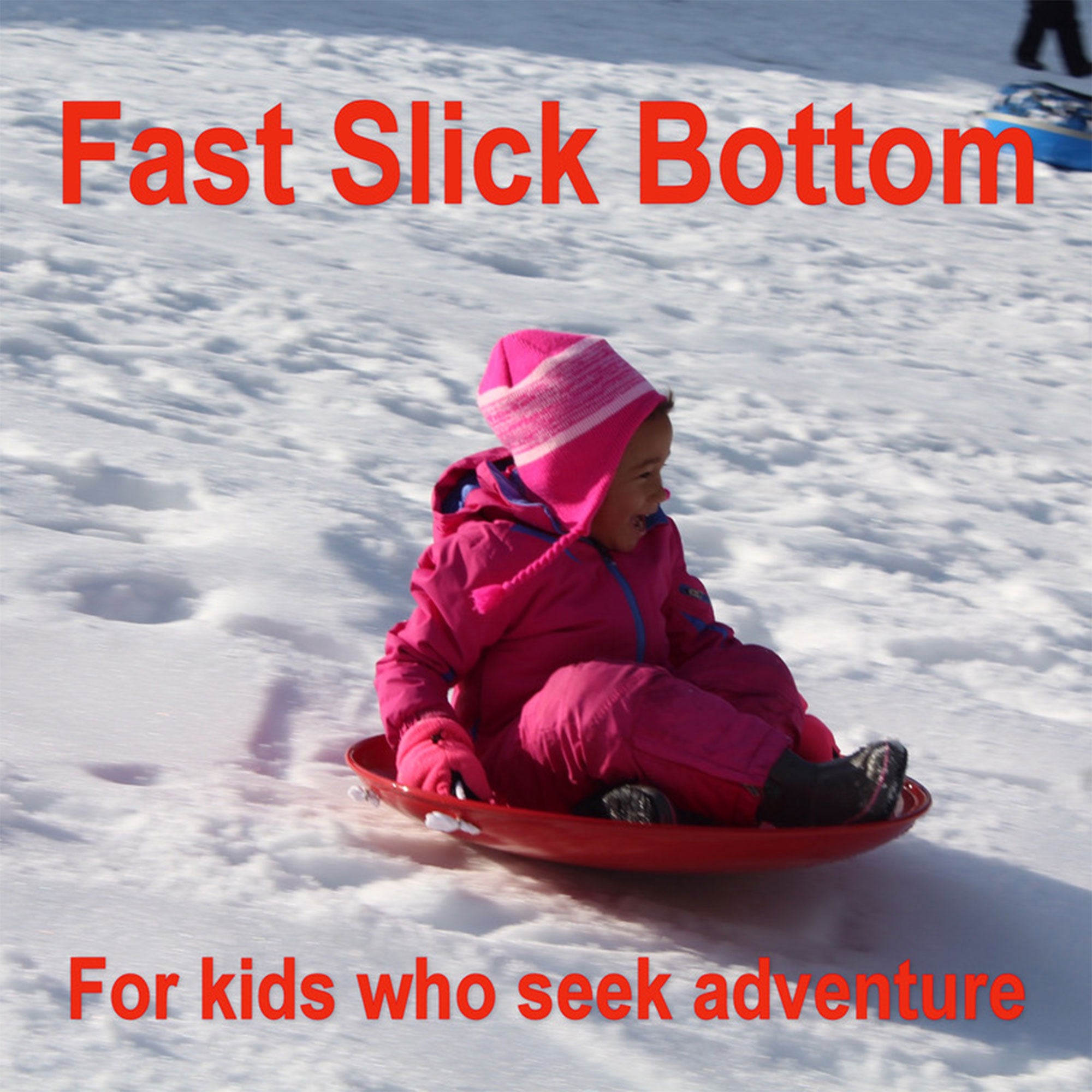 Flexible Flyer Steel Saucer 26" Winter Snow Sled for Kids/Adults, Red (Open Box) - VMInnovations