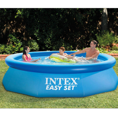 Intex Easy Set 10ft x 30in Above Ground Round Swimming Pool & Chlorine Tabs