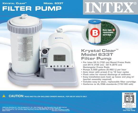 INTEX 2500 GPH Easy Set Pool Filter Pump w/ Timer USED