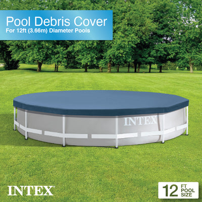 Intex 12' Round Frame Set Easy Swimming Pool Debris Cover  (5 Pack)(Open Box) - VMInnovations