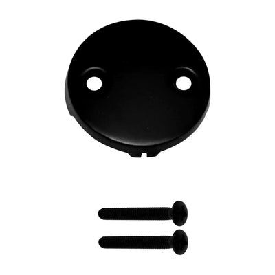 Westbrass 593144 Tubular Polymer Metal Waste Overflow Tiptoe Bath Drain, Black