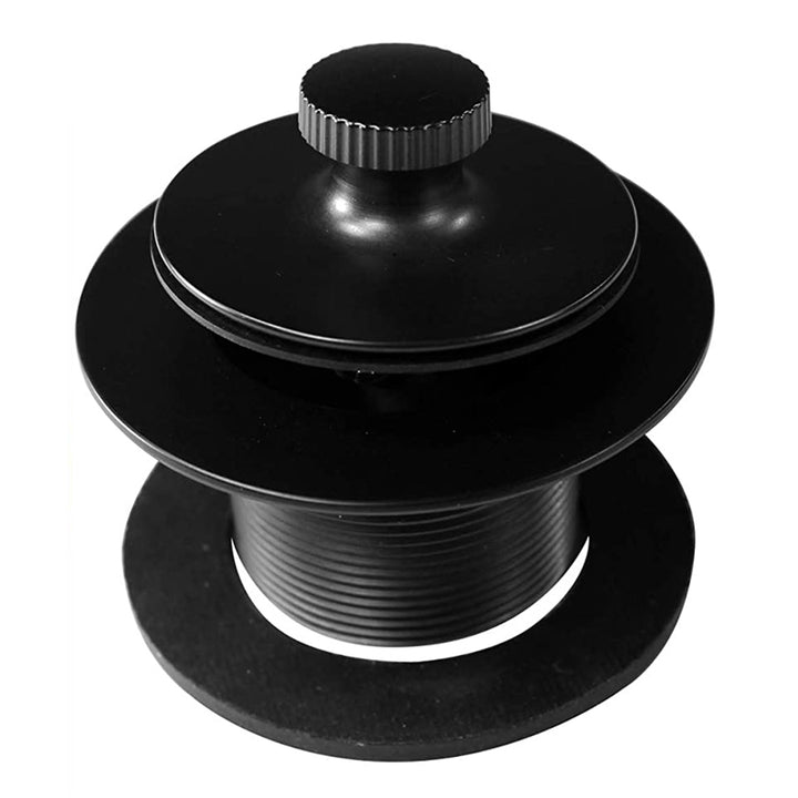 Westbrass 1.5" Dia Twist & Close Bathtub Trim Set w/ Faceplate, Black (Open Box) - VMInnovations