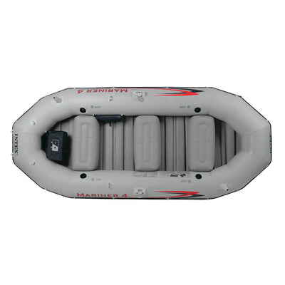 Intex Mariner 4-Person Inflatable River Lake Dinghy Boat and Oars Set(For Parts)