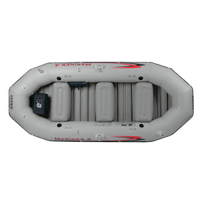 Intex Mariner 4-Person Inflatable River/Lake Dinghy Boat And Oars Set (Used)