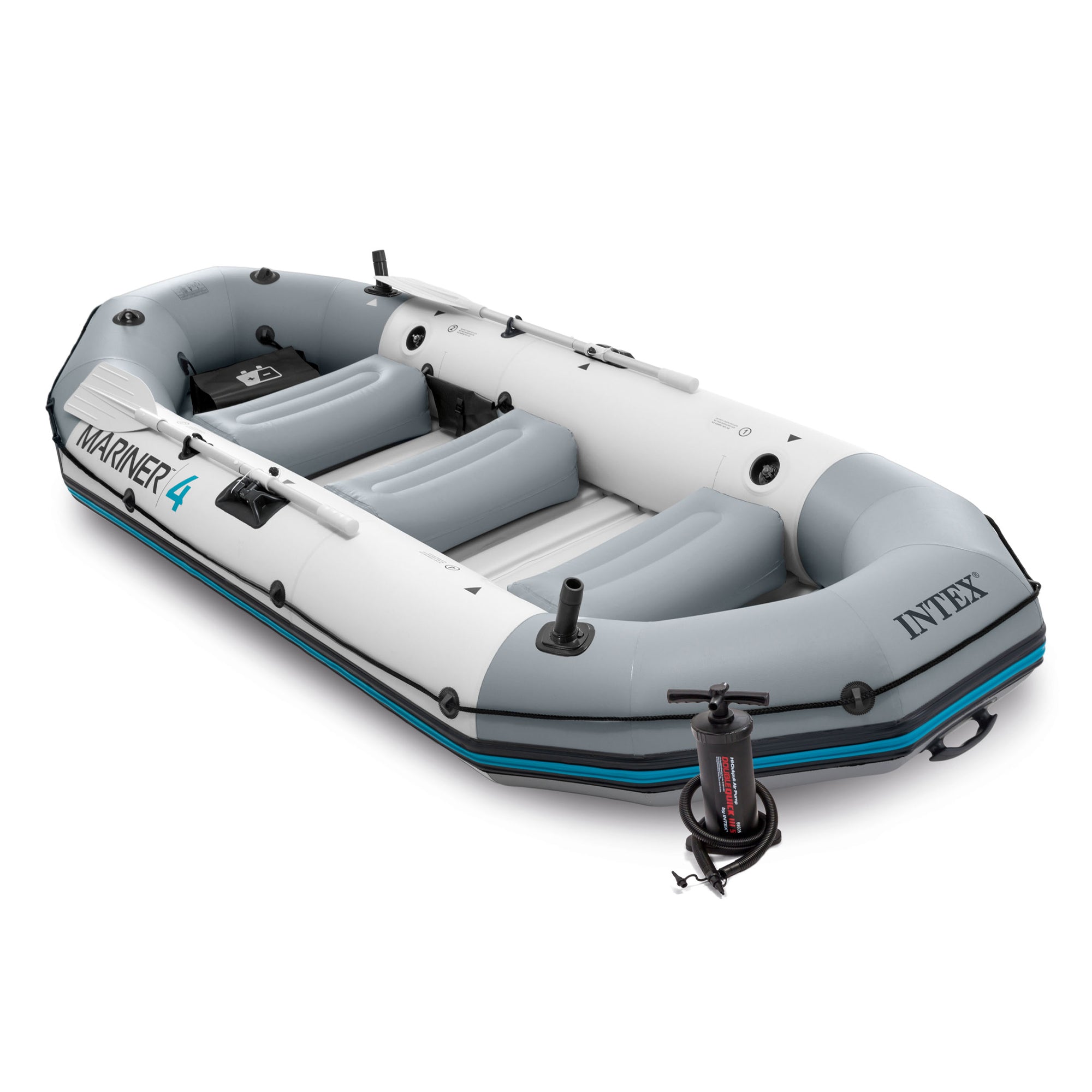Intex Mariner 4-Person Inflatable River Dinghy Boat w/Pump and Oars(Open Box)