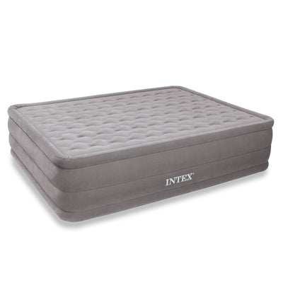INTEX Ultra Plush Queen Raised Airbed Mattress Bed w/ Built-in Pump (Open Box)