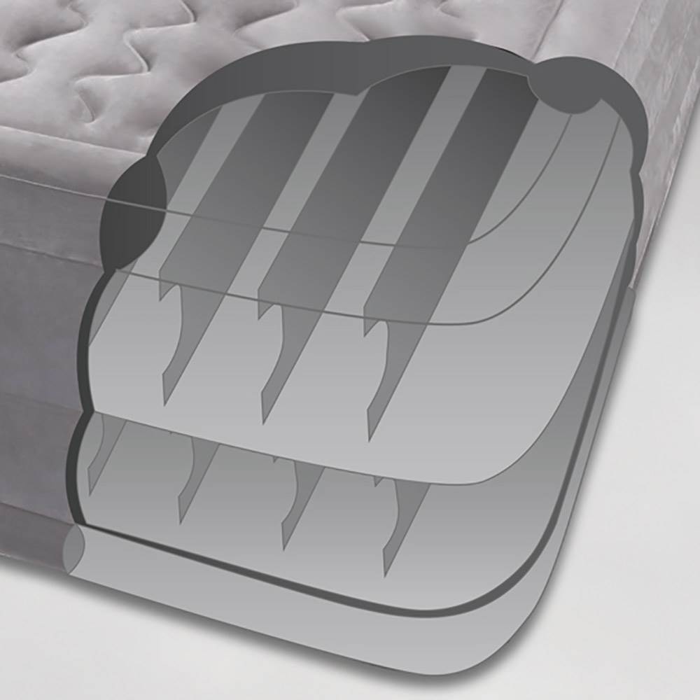 Intex Ultra Plush Queen Raised Air Mattress With Built-In Electric Pump (Used)