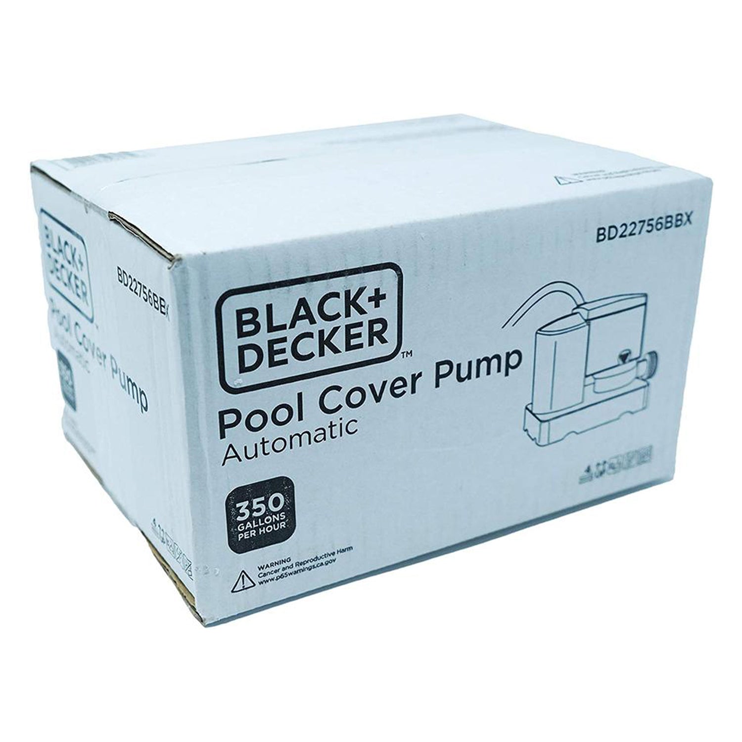 Black + Decker 350 GPH 0.25 HP Automatic Submersible Pool Cover Pump (Open Box)