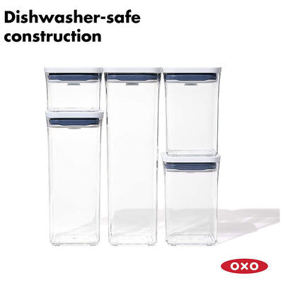 OXO 11235900 Good Grips 5 Piece POP Airtight Stackable Baking Containers, Clear