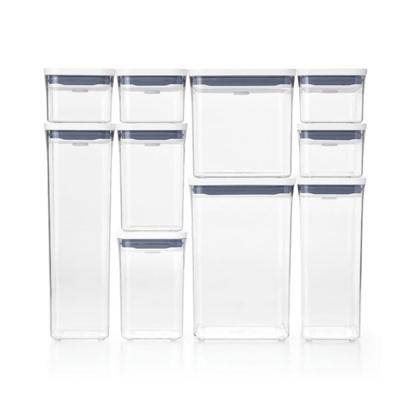 OXO 11236000 Good Grips 10 Piece POP Airtight Stackable Baking Containers, Clear