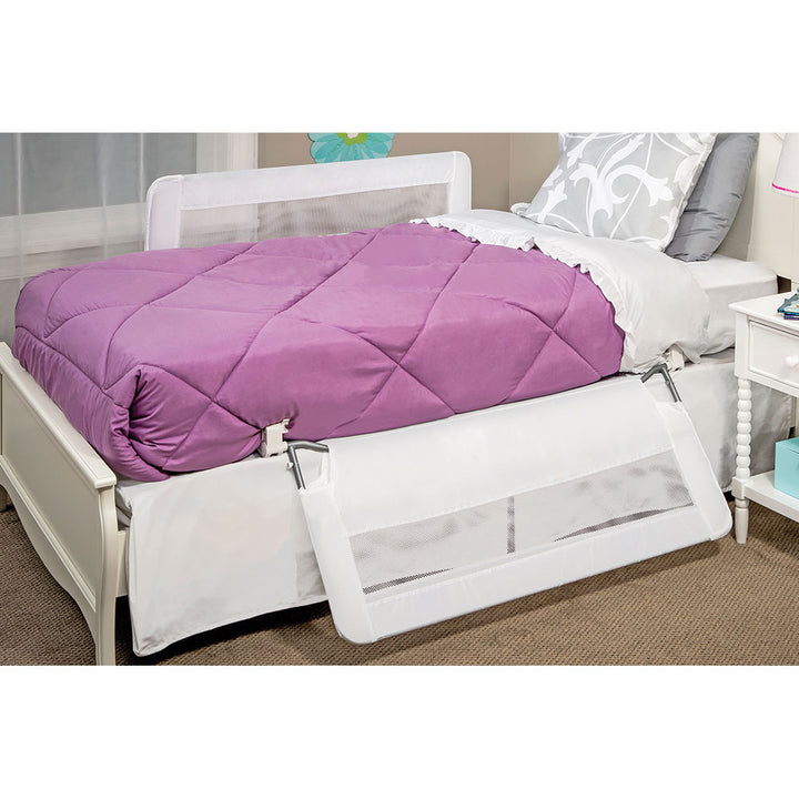 Regalo 43-Inch Swing Down Double-Sided Bed Rail with Mesh Wall, White (Open Box)