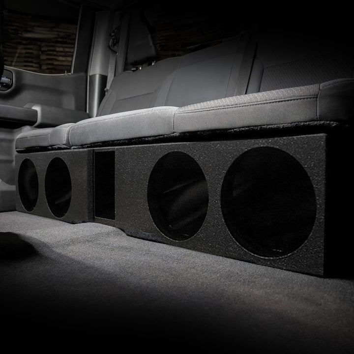 QPower 8 Inch Quad Port Subwoofer Box for GMC and Chevy Crew Cab (Used) - VMInnovations