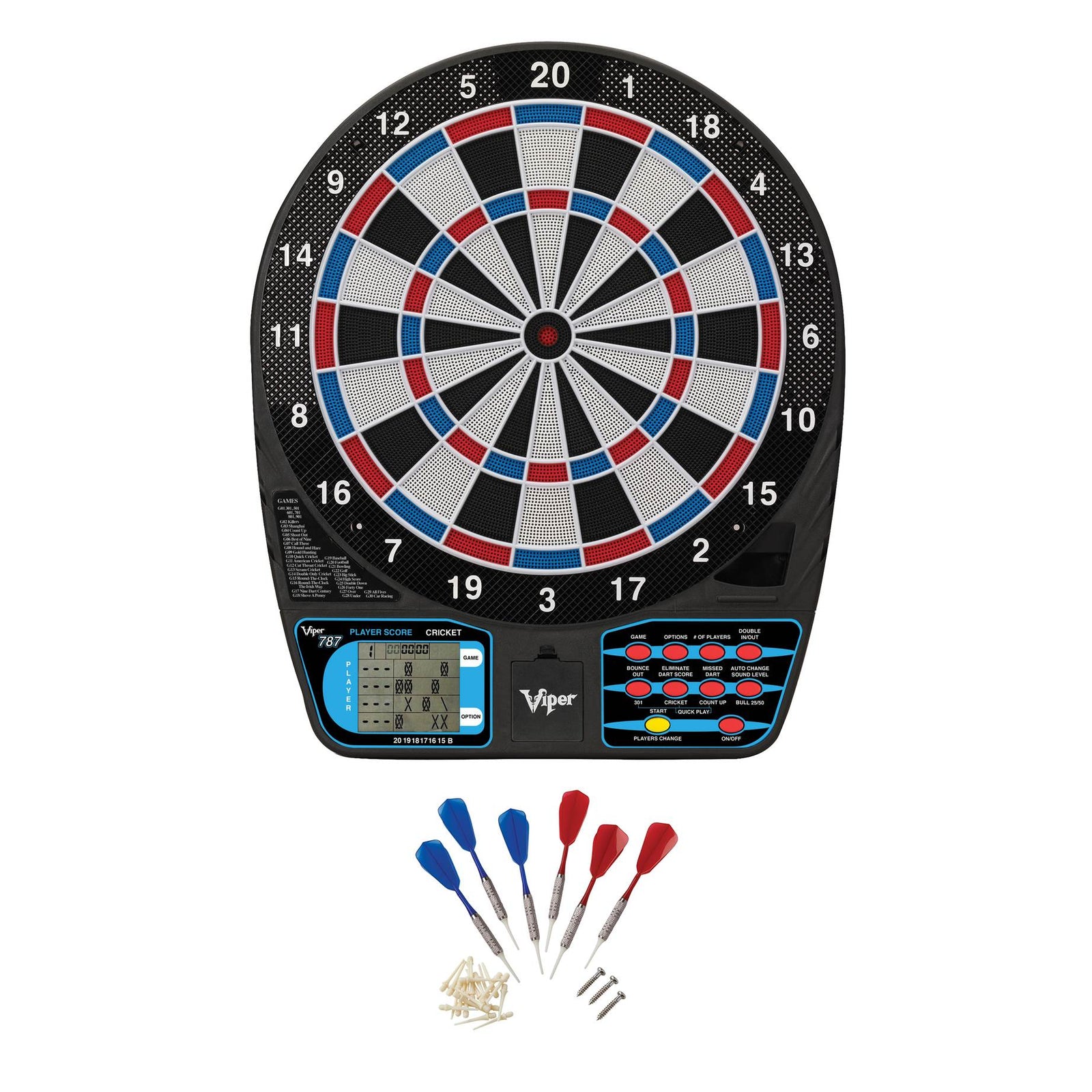Viper 787 15.5 Inch Electronic Soft Tip Dartboard w/ Dart Sets (Damaged) - VMInnovations