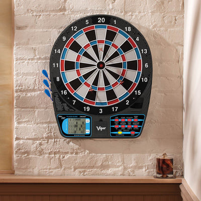 Viper 787 15.5 Inch Electronic Soft Tip Dartboard w/ Dart Sets (Damaged)