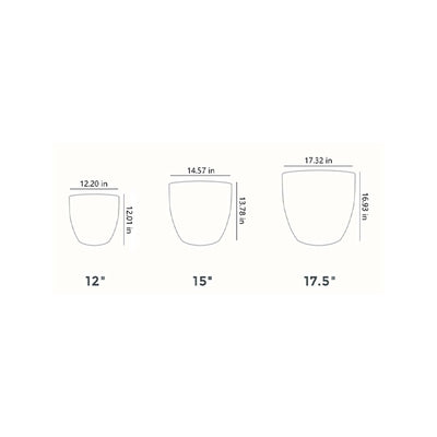 HC Companies 12 Inch Aspen Indoor Outdoor Round Planter, Charcoal (Used)
