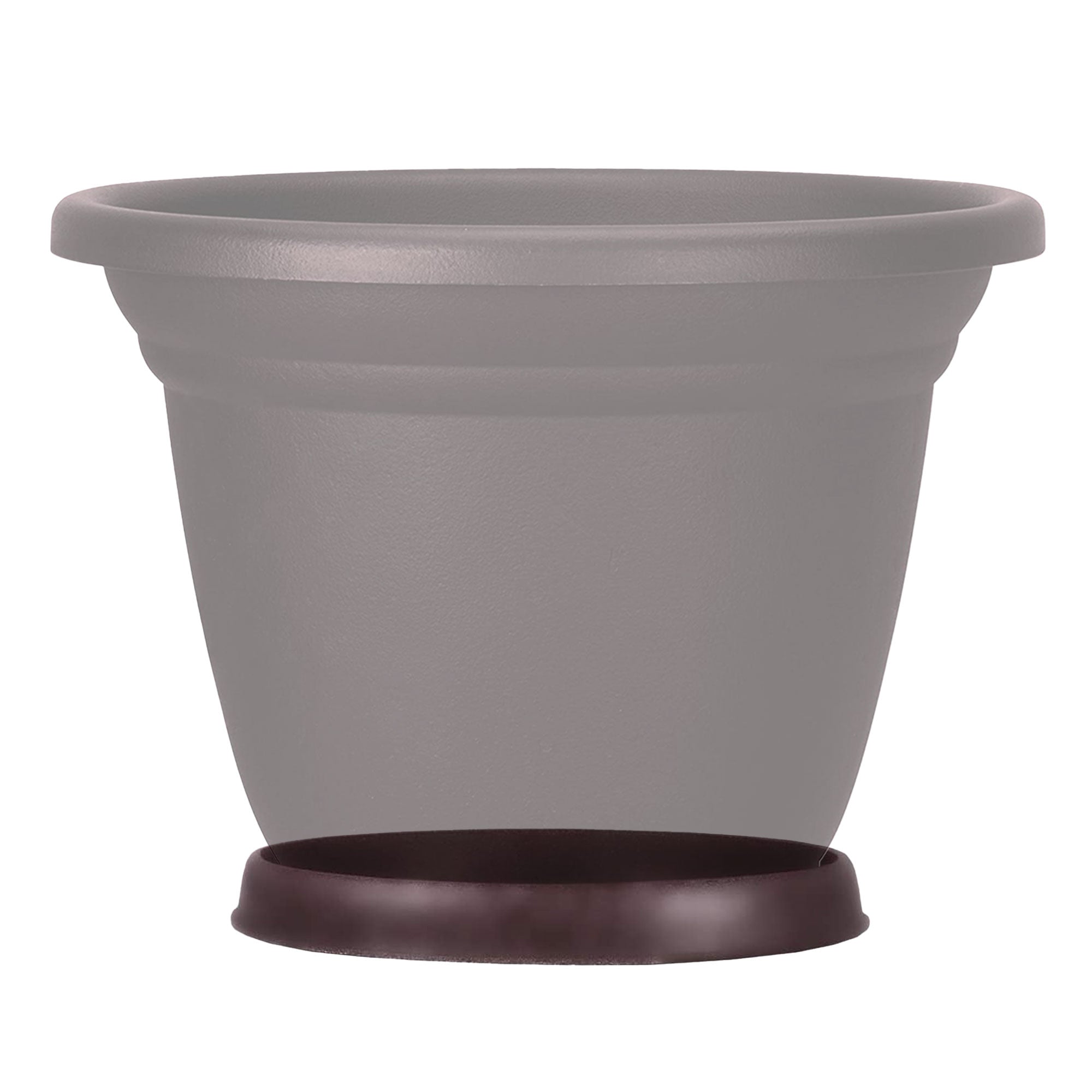 HC Companies Terrazzo 28" Round Saucer for 36" Planter (Not Included), Brown