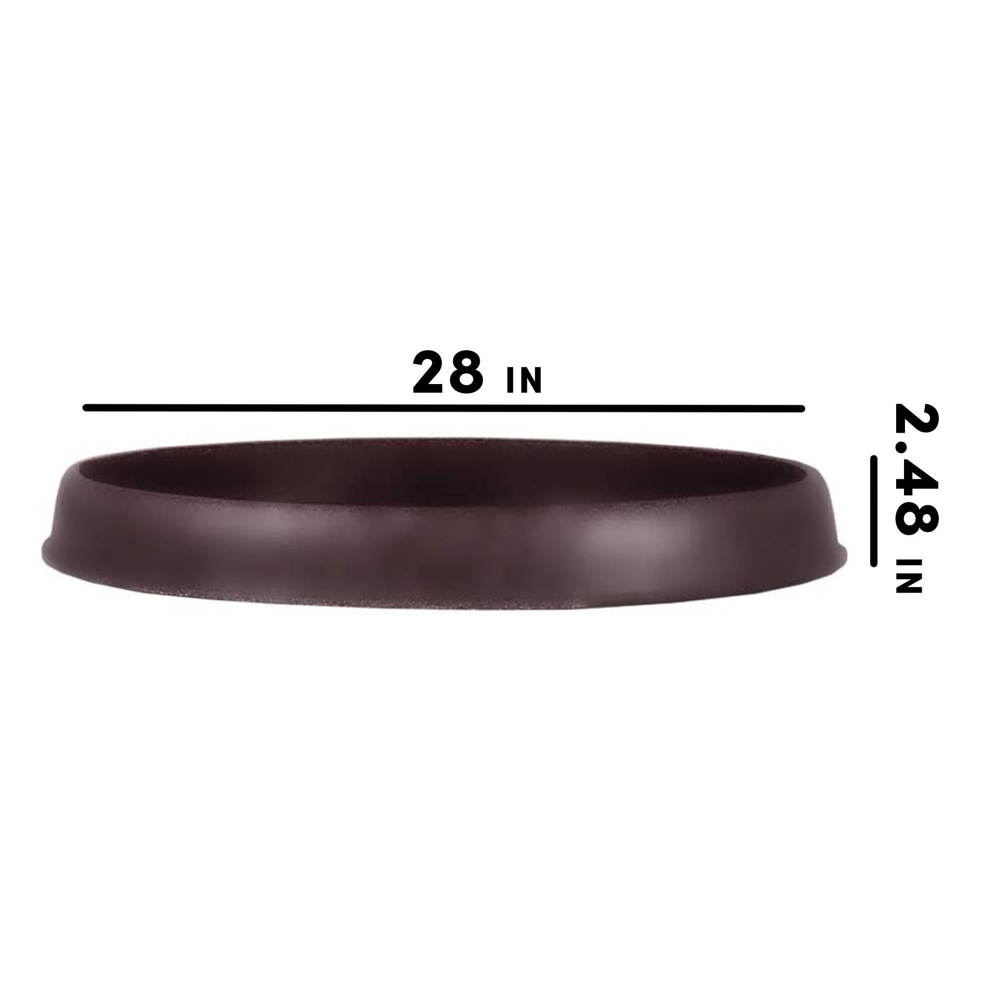HC Companies Terrazzo 28" Round Saucer for 36" Planter (Not Included), Brown
