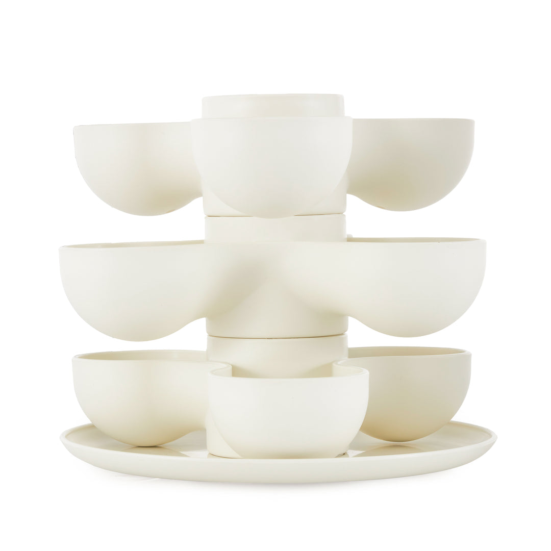 The HC Companies 8" Pixie Stacking Succulent Planter Pot, Vanilla Bisque (Used)