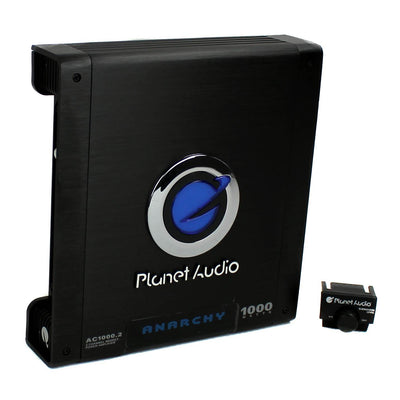 Planet Audio AC1000.2 1000W 2 Channel Class A/B Power Stereo Amplifier (2 Pack)