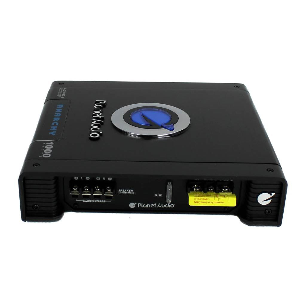 Planet Audio AC1000.2 1000W 2 Channel MOSFET Class A/B Power Stereo Amplifier (For Parts)