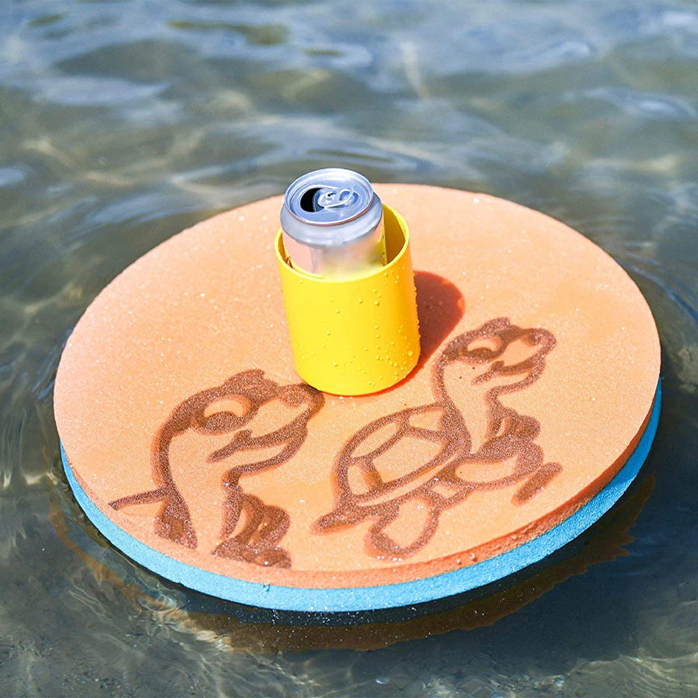 Aqua Lily Pad 20' Floating Island w/Bluetooth Speaker & Beverage Holder (2 Pack) - VMInnovations