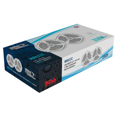 BOSS Audio MR652C 6.5 Inch 350 Watt 2-Way Full Range Marine Boat Speaker Systems - VMInnovations