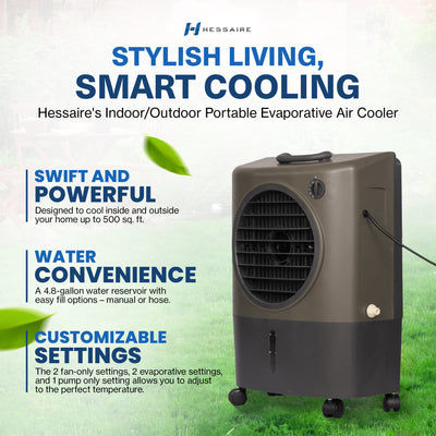 Hessaire MC18V Portable 500 Square Foot Evaporative Air Cooler (For Parts) - VMInnovations