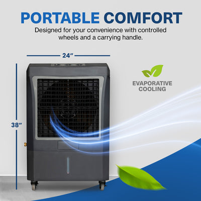 Hessaire Portable 950 Sq. Ft. Evaporative Cooler Humidifier for Outdoor Use Only