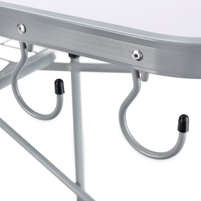 Camco Deluxe Folding Steel Grill Table with Side Tables, Hooks, Case (Open Box) - VMInnovations