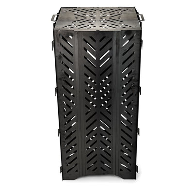 51250 Outdoor Yard Debris Burn Bin Incinerator w/ Lid, Large, 45 Inch (Open Box) - VMInnovations