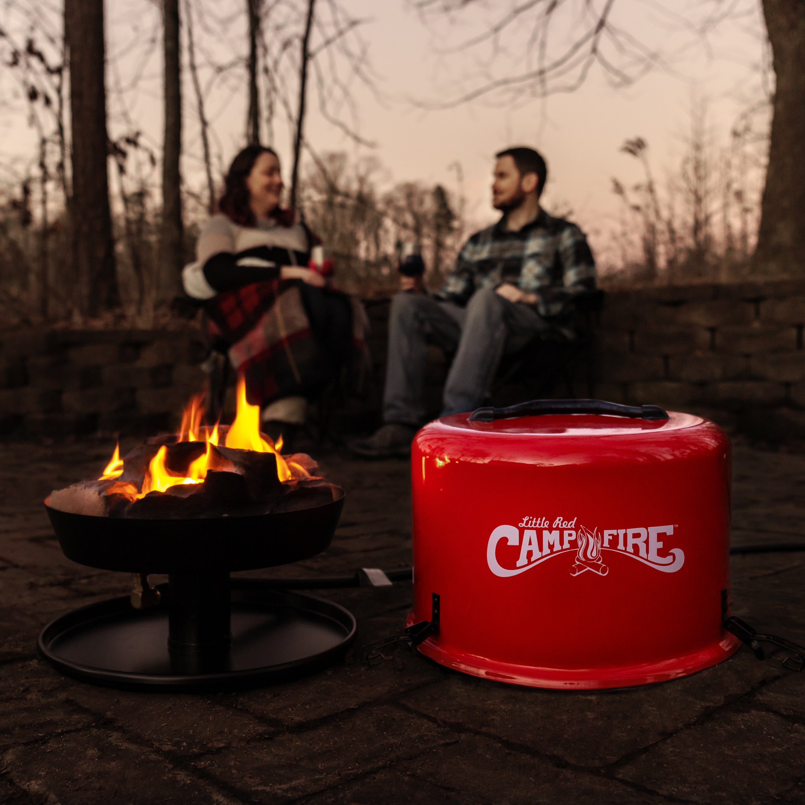 Camco Little Red Outdoor Portable Tabletop Propane Heater Fire Pit 11.25 Inch - VMInnovations