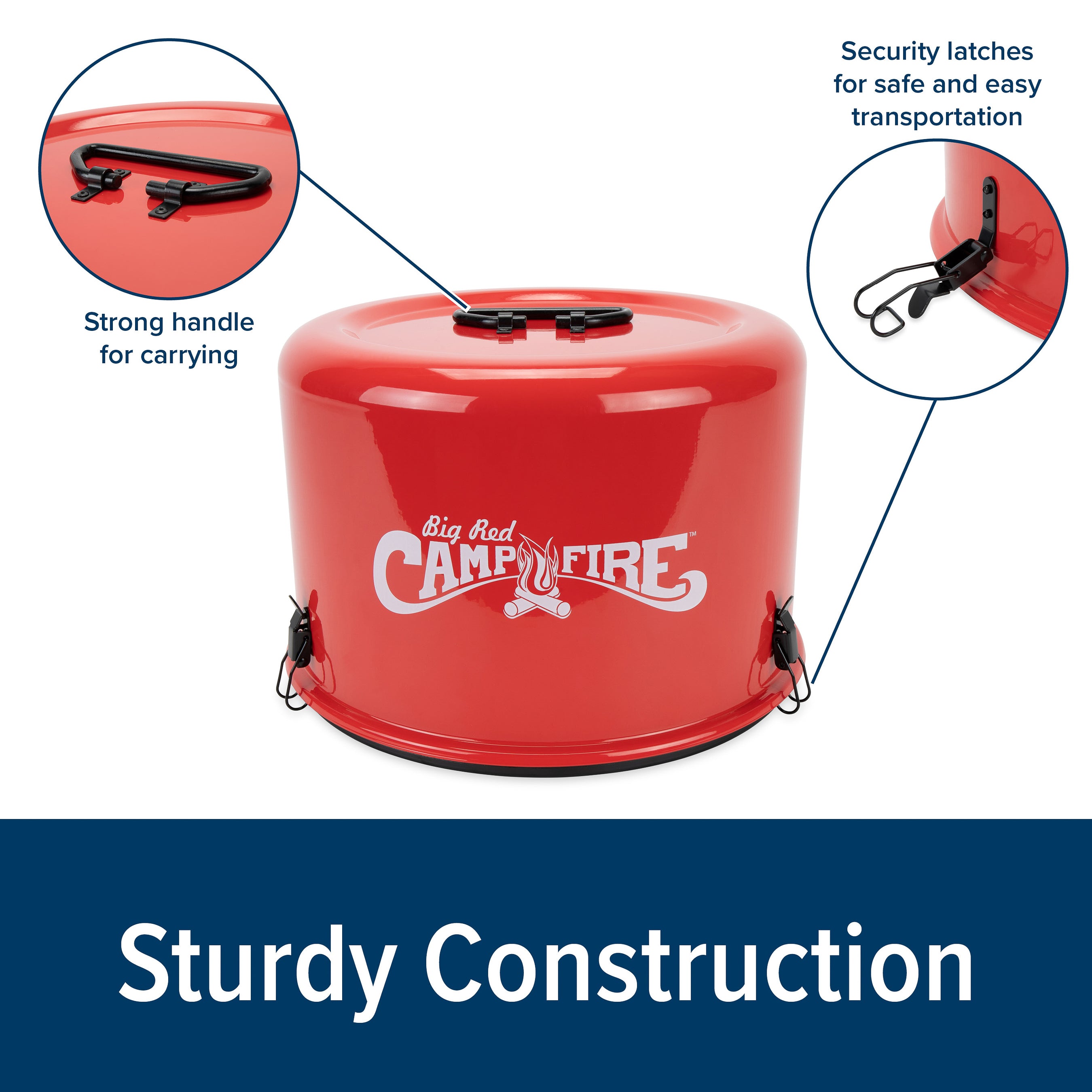 Olympian Big Red Portable Tabletop Propane Heater Fire Pit, 13.25" (Open Box) - VMInnovations