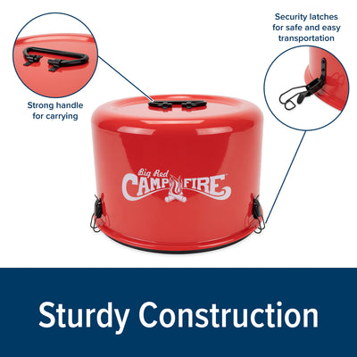 Olympian Big Red Portable Tabletop Propane Heater Fire Pit, 13.25" (Open Box) - VMInnovations