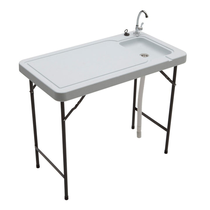 Seek SKFT-44 Folding Fish and Game Cleaning Table with Steel Faucet (Used) - VMInnovations