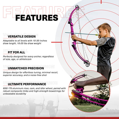 Genesis Original Archery Compound Bow Adjustable Sizing, Left Handed (Used) - VMInnovations