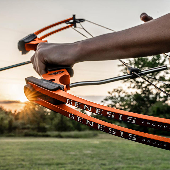 Genesis Original Archery Compound Bow, Adjustable Size, Draw Hand-Left, Orange