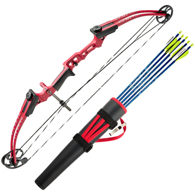 Genesis Mini, Youth Compound Bow and Arrow Kit, Right Hand, Red (Open Box) - VMInnovations