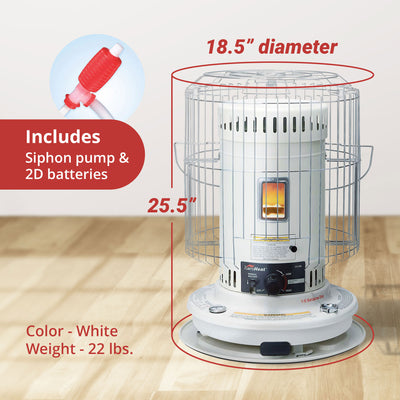 Sengoku CV-23K KeroHeat Convection Kerosene Heater, 23,500 BTU, White (Open Box)